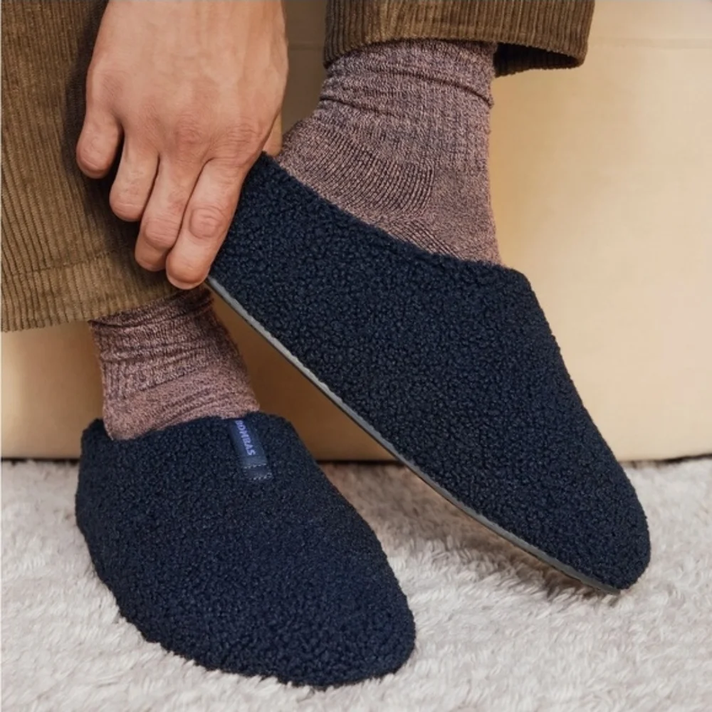 Bombas Navy Blue Sunday Slippers For Men Size 9 - Picture 1 of 4
